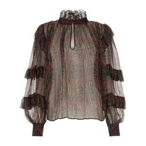 에트로 프린트 크레이프 블라우스 118035241 0200