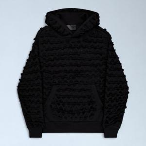 25 FW 알파 인더스트리 Ulcans 텍스처 코튼 후드 스웨트셔츠 블랙 758331 03