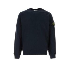 25 FW 스톤 아일랜드 로고 패치 크루넥라인 시트셔츠 네이비 610002060