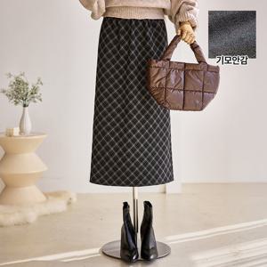 [커스텀에이블] 체크 롱 밴딩스커트_T2511SK073D