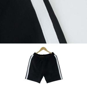 남녀공용 굵은줄 5부 트레이닝반바지 DM-200446 트레이닝바지