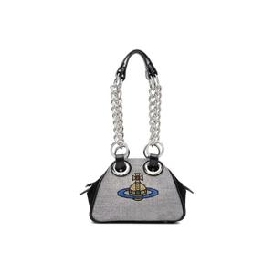 25 FW 비비안웨스트우드 여성 블랙 핫픽스 디아만테 아카이브 체인 숄더백 252314F048082