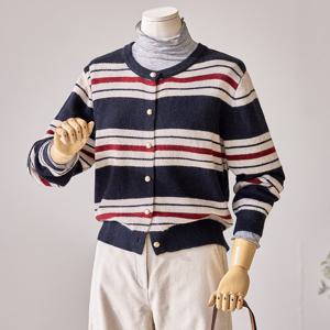 [커스텀에이블] 불규칙 스트라이프 가디건_T2511CD070D