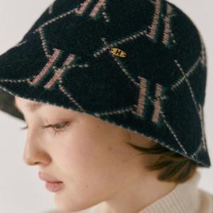 [헤지스ACC] [HARIATO] 네이비 울혼방 버킷햇 HIHE5F801N2