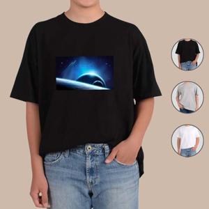 우주 행성 유니벌스 푸른빛이 비출때 강림해 반팔티