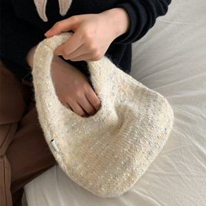 [디어백] 빈티지 감성 니트 뜨개 라운드 토트백 CH22971T