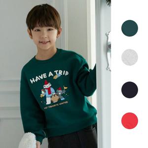 탑텐키즈 MKG1TR3802 공용 아홉시바니 홀리데이 플리스 스웨트셔츠