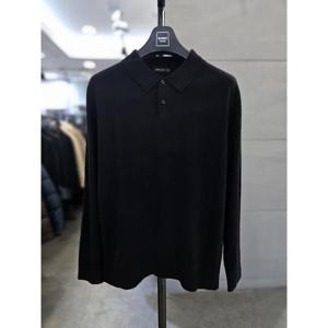 바쏘옴므 세이브존03 바쏘옴므 25F/W 남자 블랙  블렌드 니트 카라티 WSAFZ3WT01A