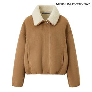 [미니멈][미니멈 에브리데이]시어링 양털 집업 밴딩 무스탕 자켓 (EB4JK012D)