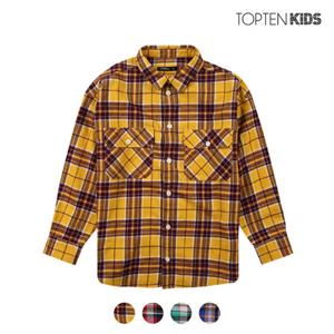 [탑텐키즈][탑텐키즈] 남아 플란넬 포켓 체크 셔츠_MKZ4WC1912