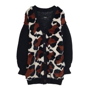 [엘러브] 펜디 밍크 캐시미어 니트 가디건 38 5ET1957