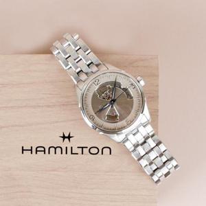 해밀턴 재즈마스터 오픈하트 메탈 남성 시계 42mm 샴페인 골드 H32705121