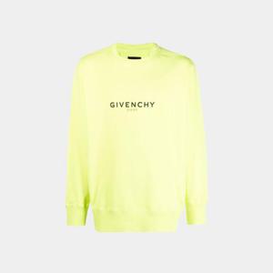 지방시 남성 리버스로고 프린팅 크루넥 네온 맨투맨 BMJ0EZ3Y6V 734