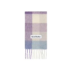 아크네 스튜디오 알파카 울 모헤어 체크 스카프 머플러 CA0084 AFF