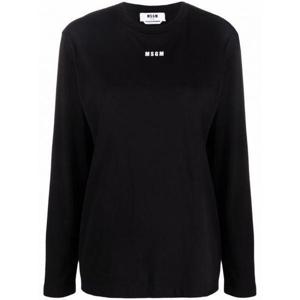 MSGM 엠에스지엠 마이크로 로고 프린트 긴팔 티셔츠 (2000MDM501 200002 99)