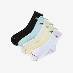 뉴발란스양말 RQJ NK8EFS208U-99 [5PCS] 플라잉 로고 컬러 장목 양말