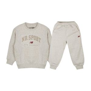 뉴발란스키즈트레이닝세트 PQC NK9YFB411U-33 로고 포인트 기모 스웨트셋업