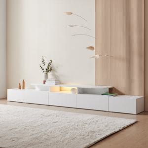 라자가구 비바 블랑 3200 LED 거실장 세트 LNK135