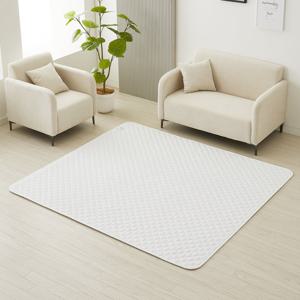 더안 시어서커 EMF 사계절용 카본 탄소매트 전기장판 화이트 라지킹(180x200cm)