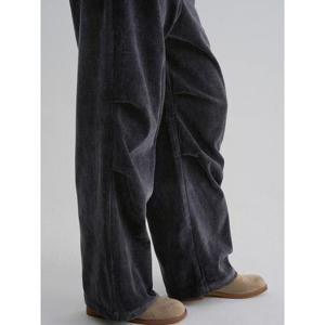 (355Y21LY2R) [에잇세컨즈] 코듀로이 무릎턱 와이드 팬츠  네이비