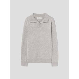 (225Y51EQ1A) [에잇세컨즈] 울블렌드 버튼 칼라 니트 풀오버  베이지