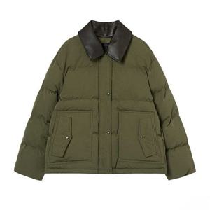 [올리브데올리브]레더 탈착카라 숏 패딩점퍼 (OP5WMA05-DG-EL)