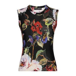 25 FW 돌체앤가바나 플로럴 프린트 실크 탱크 탑 FXT02TJAHJZ TP432059484