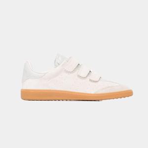 이자벨마랑 여성 카프 벨벳 레더 벨크로 러버솔 스니커즈 베이지 BK003100M110S 23 EC