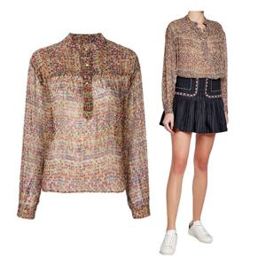 이자벨마랑 ETOILE EMANA 실크 블라우스 멀티 HT1110 18P029E