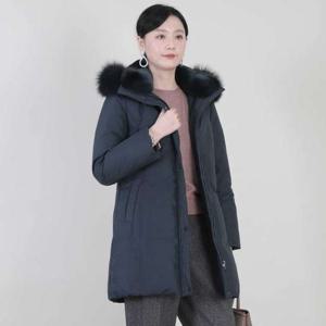 애비뉴투지 엄마옷 폭스퍼 후드 탈부착 토끼털 카라 오리털 겨울 패딩 J11558
