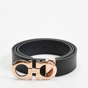 페라가모 간치니 금장버클 남성 양면벨트 블랙+네이비 675542 714423