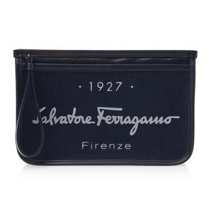 [페라가모] 남성 1927 시그니처 로고 클러치 24 0971 NERO 0757845
