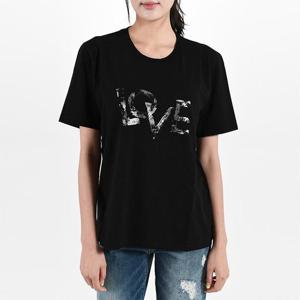 생로랑 러브 반팔티셔츠 블랙 585351 YBKZ2 1081