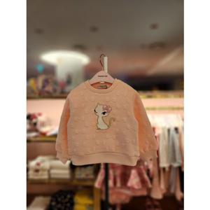 프렌치캣5 여아 핑크리본자갸드맨투맨티 (Q56DDT180)