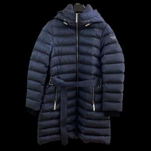버버리 라임하우스 후드 롱패딩 여성 네이비 8036221