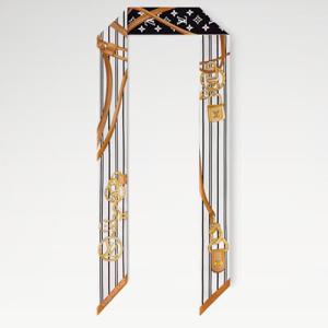 루이비통 (풀세트) 마이 네버풀 BB 방도 블랙 실크 스카프 M96565