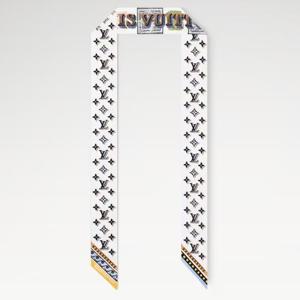 루이비통다미에그램 BB 방도 블랙 실크 스카프 M96785