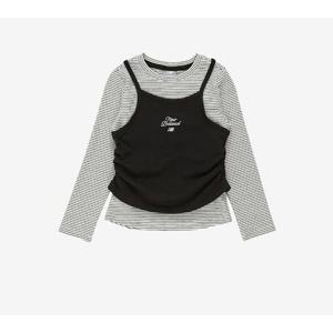 뉴발란스 키즈 NBSC 스트라이프 레이어드 골지 티셔츠 B1 NK9BF4701G 19