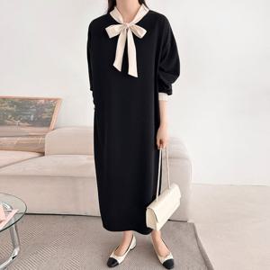 나야홍 / 아이우먼 시리얼배색타이원피스 ART696M510 빅사이즈