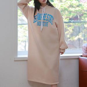 나야홍 / 빅사이즈 511 오버후드기모롱원피스 DLIV630