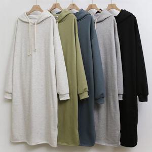 나야홍 / 빅사이즈원피스 V631L511 밑트임기모후드원피스 LI