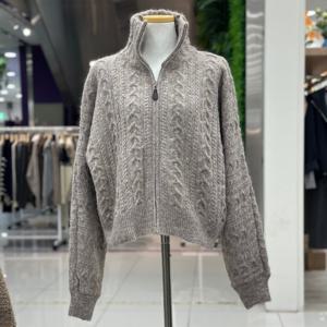 [오조크]폴리혼방 꽈배기니트짚업/FOTWGXK505PA_SH