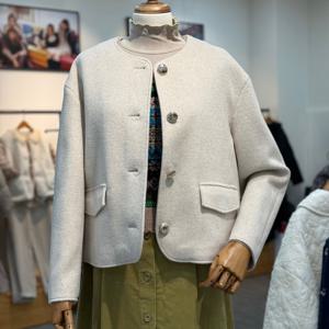 [써스데이아일랜드]라운드넥 반코트 t248ajk533