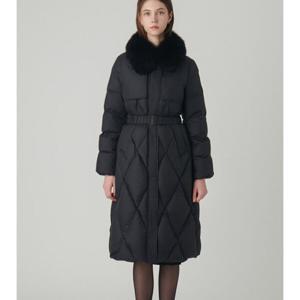 [샤틴]폭스퍼 탈,착 벨티드 구스다운 롱패딩S244M853A_JK