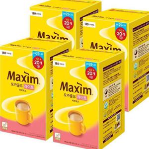 [맥심]동서 맥심 모카골드 라이트 커피믹스 180T X 4개 (4283969