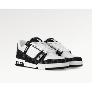 24SS 루이비통 남성 LV 트레이너 스니커즈 모노그램 데님 블랙 블루 1A9JG7 1A9JGR