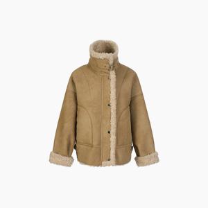 [에고이스트] 스웨이드 텍스쳐 인조 무스탕자켓  ER4TM001