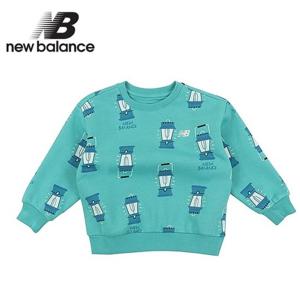 뉴발란스 키즈 전판 패턴 기모 스웻셔츠(NK9CD4665U-84)_민트