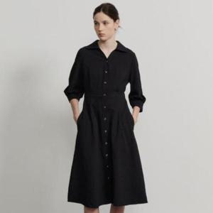 더아이잗 세이브존04 백  밴딩 플레어 셔츠 원피스 IR8M0OP751