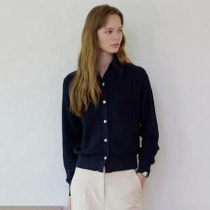 더아이잗 세이브존04 데님  칼라 니트 가디건 IR9M1CD821